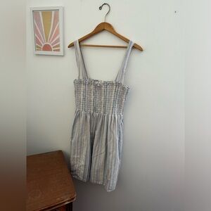 Striped Blue, Pink, and White Sundress